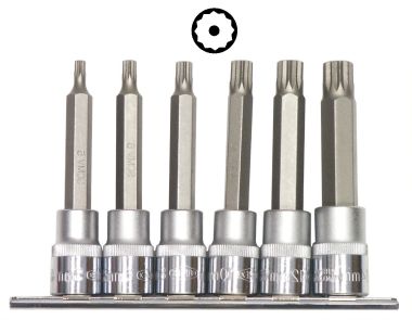 Bit-Eins�tze f�r Vielzahn-Schrauben (XZN), mit Stirnlochbohrung,