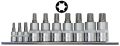 Bit-Eins�tze f�r Ribe-Schrauben, M-5 - M-14, 10-teilig