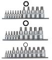 Bit-Eins�tze kurz Sparset f�r Torx-, 6-kant und XZN Vielzahn -Schrauben 33-tlg.