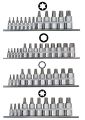 Bit-Eins�tze Sparset, kurz f�r Torx-, 6-kant-, XZN-, und Ribe-Schrauben 47-tlg.