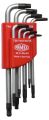 Winkelschraubendreher f�r Torx-Schrauben, mit Kugelkopf, T-9 - T-40,  8-teilig