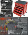 FAMEX 841-40 Werkstattwagen-Komplettset mit Werkzeugbest�ckung und Steckschl�sselsatz
