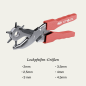 Preview: FAMEX 3519 Revolverlochzange - Lochzange für Leder & Co. - mit Hebelunterstützung ca. 70% Kraftersparnis