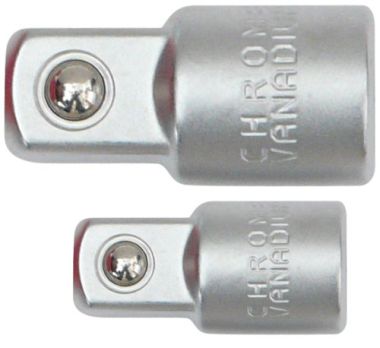Famex 10695 Adapter für Steckschlüssel Set 2-teilig: 6.3mm (1/4") auf 10mm (3/8") und 10mm (3/8") auf 12.5mm (1/2") -Antrieb