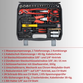 Preview: FAMEX 144-47 Tool Case, Equipped, Ideal for Automotive Use