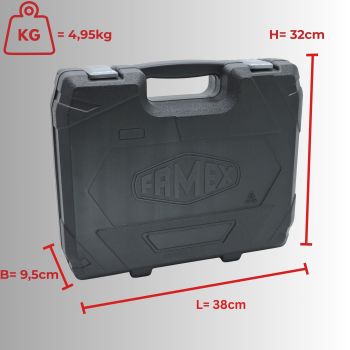 FAMEX 144-47 Tool Case, Equipped, Ideal for Automotive Use