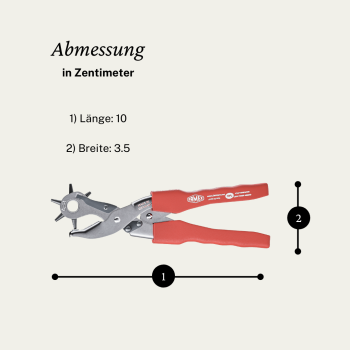 FAMEX 3519 Revolverlochzange - Lochzange für Leder & Co. - mit Hebelunterstützung ca. 70% Kraftersparnis