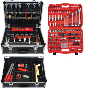 FAMEX 440-23 Professional aluminum tool case with socket set