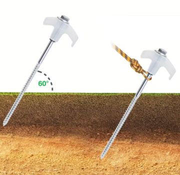 FAMEX 24x schraubbare Zeltheringe, leuchtend, aus robustem Stahl–Mit Gewinde für Camping, Zelte & Outdoor