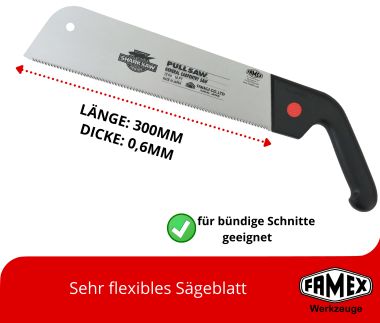 FAMEX 5505 Japanese Saw - Carpenter - 300 mm