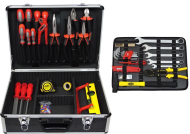 Werkzeugkoffer eingeräumt