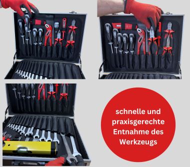 Kofferboden gefüllt mit Werkzeug