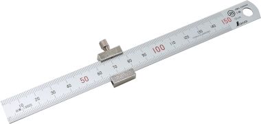 Shinwa 76751 Stainless steel ruler 15 cm with stopper - by Famex 12664