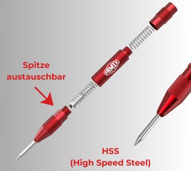 Preview: FAMEX 8242 Automatic Center Punch, HSS Steel Tip, 130 mm