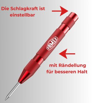 Preview: FAMEX 8242 Automatic Center Punch, HSS Steel Tip, 130 mm