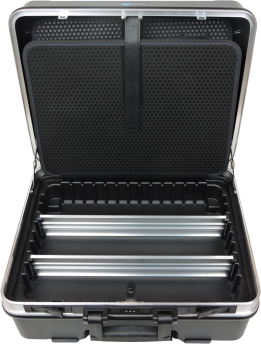 FAMEX 610 L ABS Schalenkoffer Größe 32l mit 2 Werkzeugpaletten,  leer