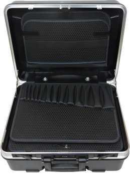 FAMEX 610 L ABS Schalenkoffer Größe 32l mit 2 Werkzeugpaletten,  leer