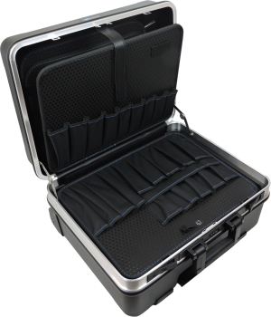 FAMEX 610 L ABS Schalenkoffer Größe 32l mit 2 Werkzeugpaletten,  leer