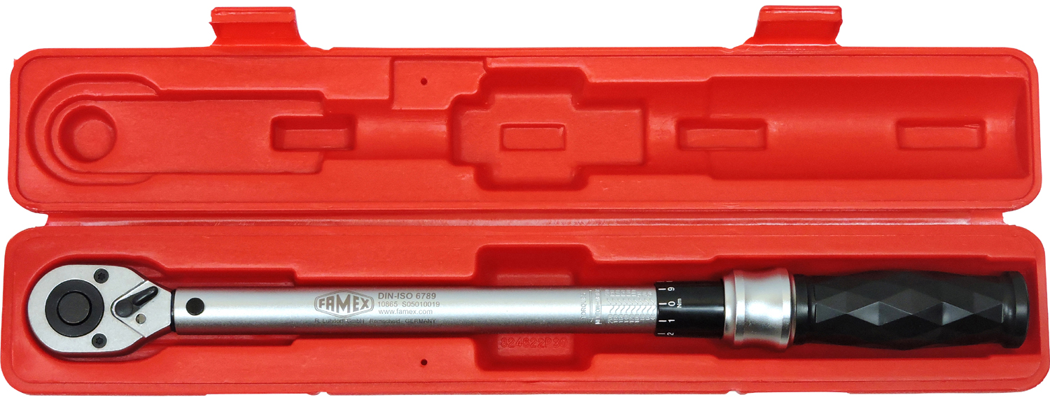 Werkzeuge günstig online kaufen - FAMEX 10865 Drehmomentschlüssel, 12,5 mm  (1/2-Zoll)-Antrieb, 40-210 Nm, für Messung in beiden Drehrichtungen