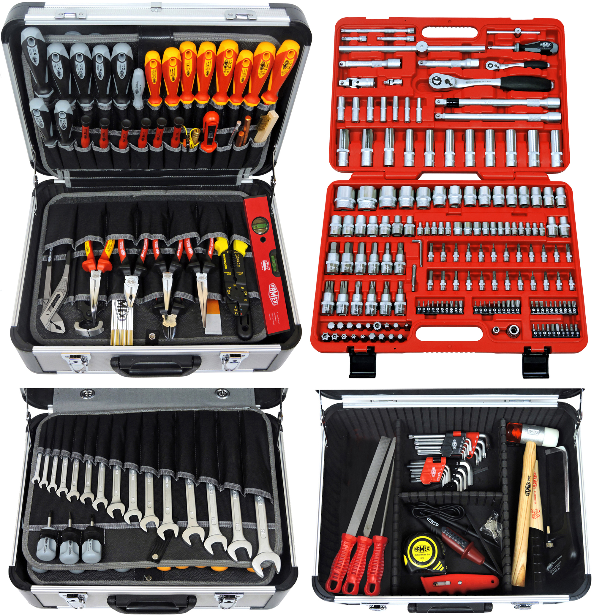 Werkzeuge online FAMEX High-End kaufen Werkzeugbestückung günstig mit - Werkzeugkoffer 414-18