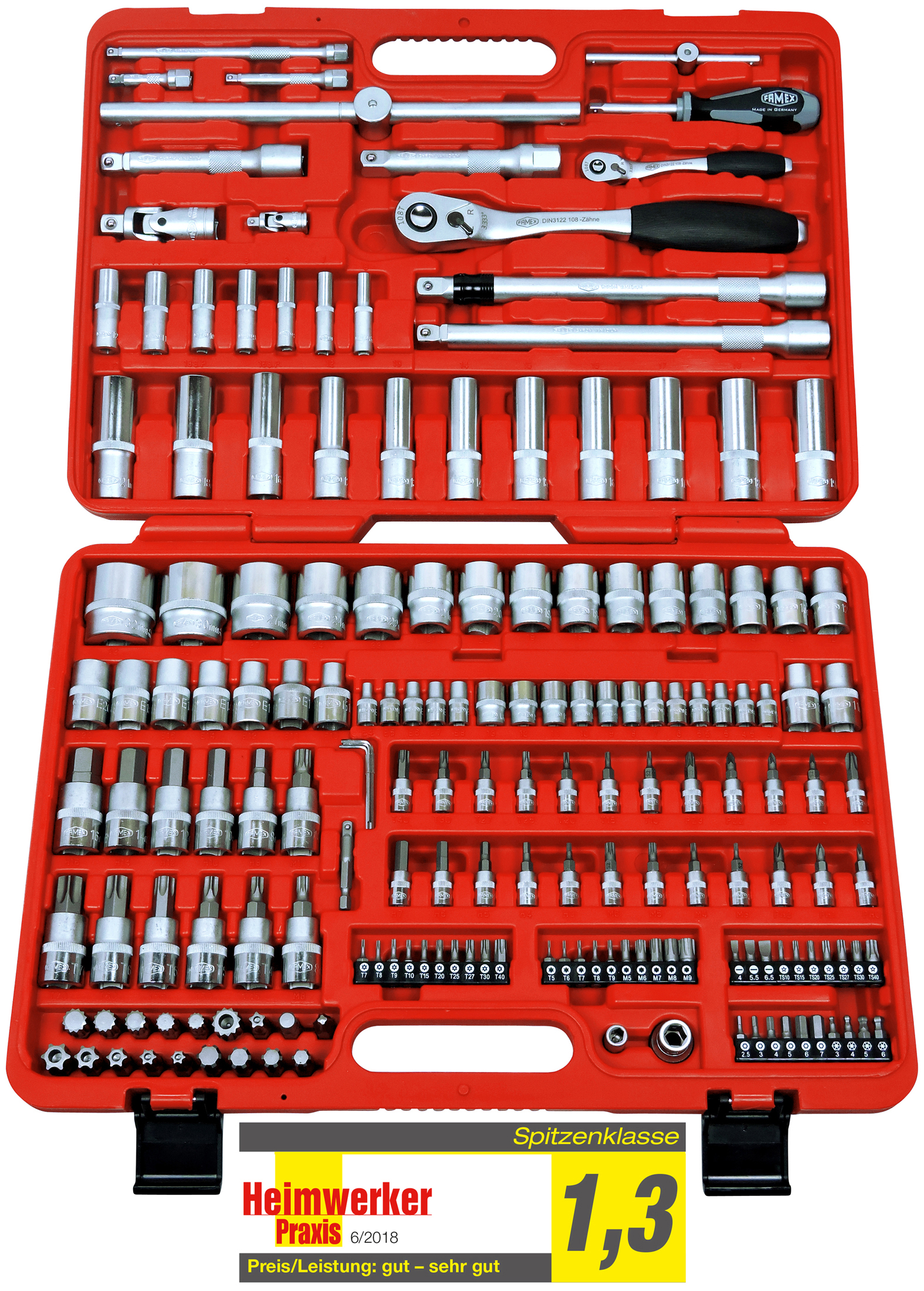 Werkzeugkoffer FAMEX günstig High-End kaufen - Werkzeuge 414-18 mit Werkzeugbestückung online