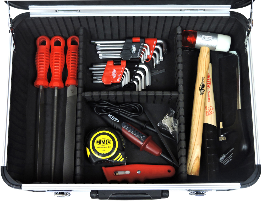 Werkzeuge günstig online kaufen - FAMEX 414-79 Werkzeugkoffer mit High-End  Werkzeugbestückung | Werkzeug-Sets