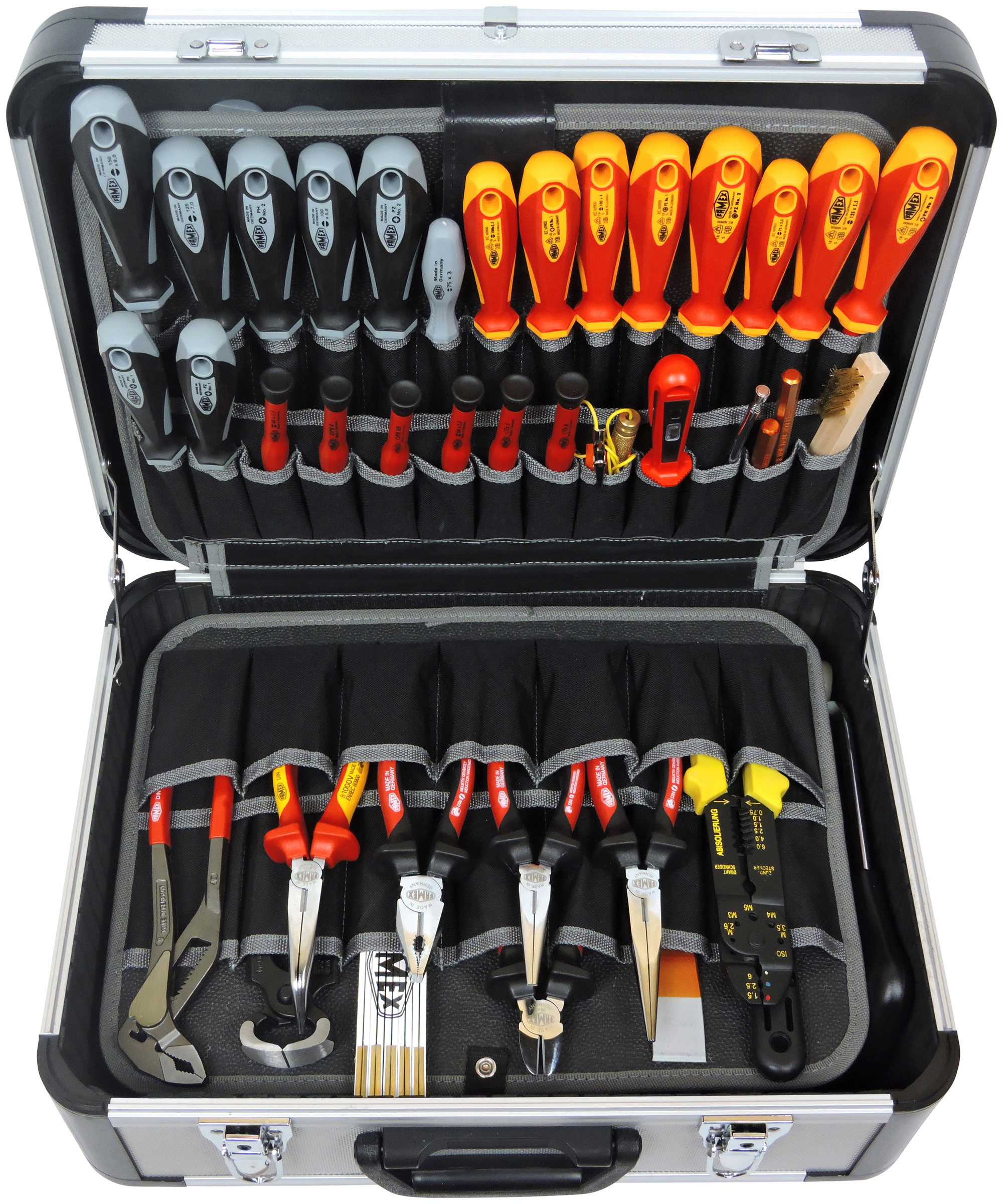 Werkzeuge günstig online Werkzeugbestückung High-End mit Steckschlüsselsatz FAMEX - 174-tlg. 4-32mm und 418-09 Werkzeugkoffer-Komplettset kaufen