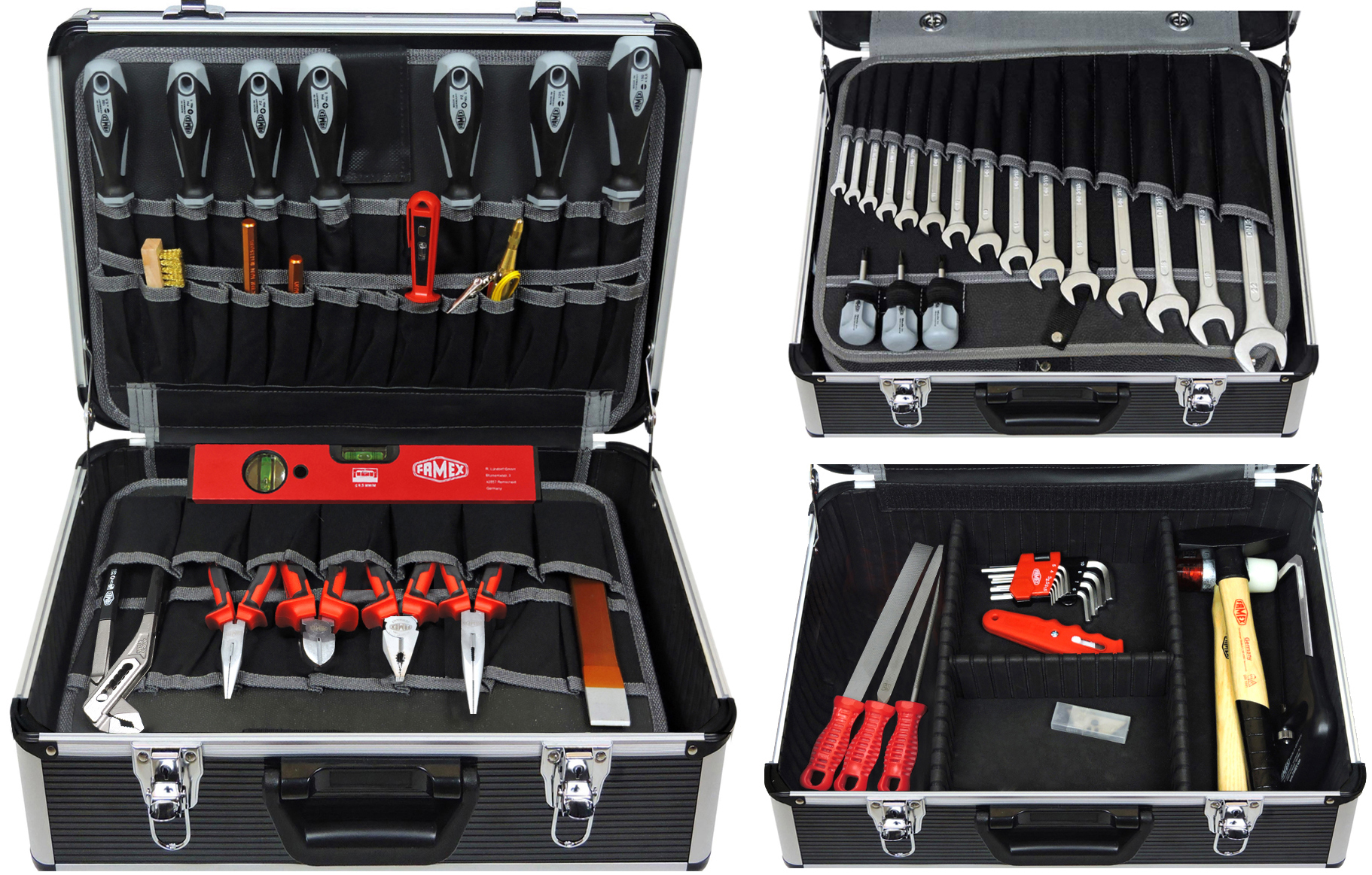 Werkzeuge günstig online kaufen Alu mit Werkzeugkoffer gefüllt Famex Werkzeug 440-93 