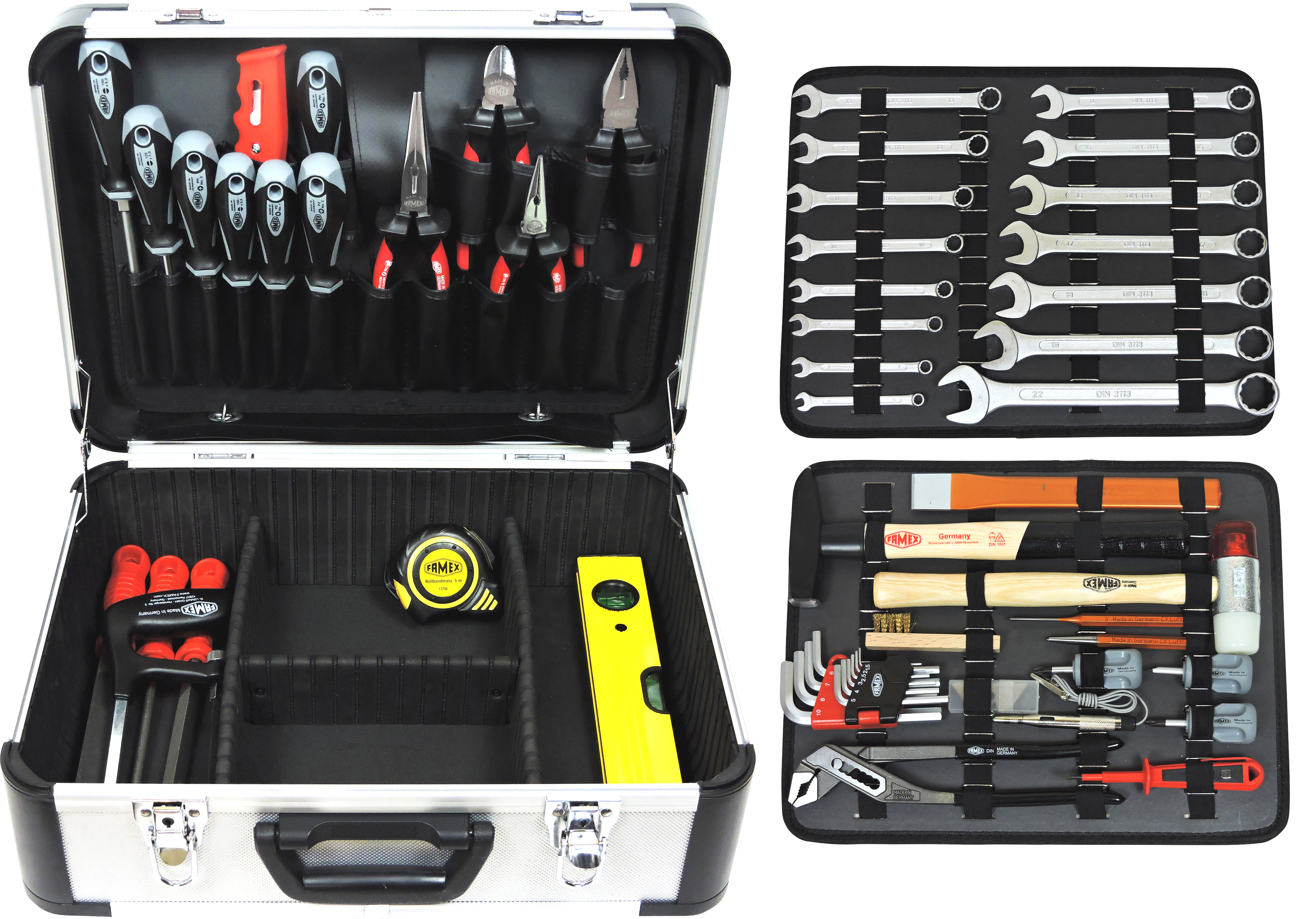 Werkzeuge günstig online kaufen - FAMEX 716-21 Werkzeugkoffer Komplettset  High-End Qualität, mit 174-teiligem Steckschlüsselsatz