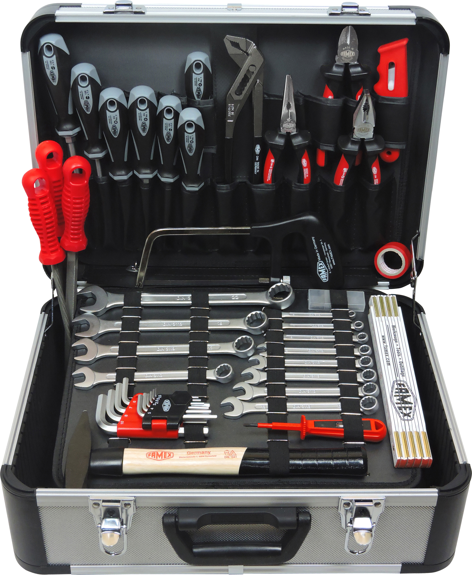 Werkzeuge günstig online High-End FAMEX - Steckschlüsselsatz mit kaufen Werkzeugkoffer Qualität, 66-teiligem Komplettset 728-14
