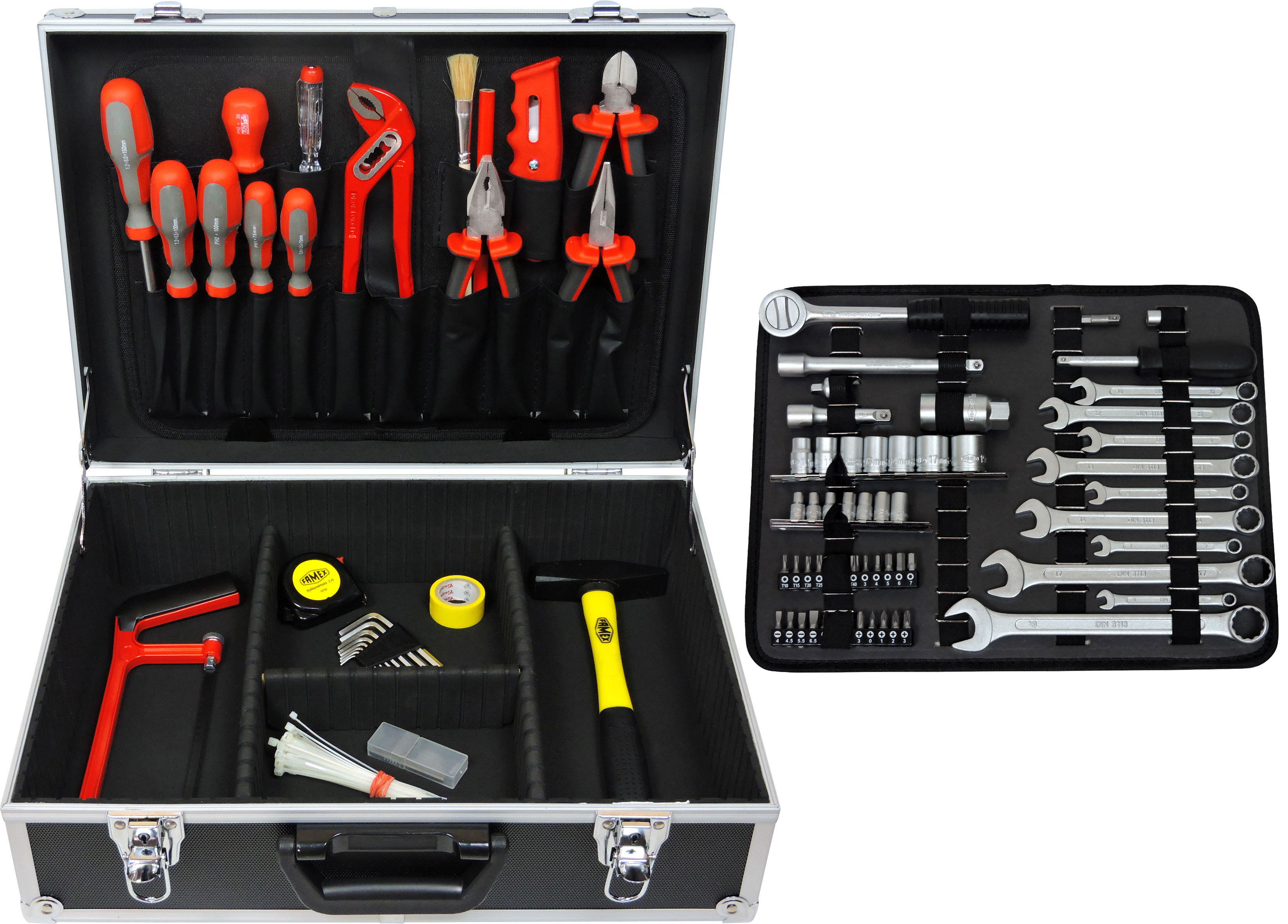 Werkzeuge günstig online kaufen - FAMEX 759-63 Werkzeugkoffer gefüllt mit  Werkzeug - 126-teilig