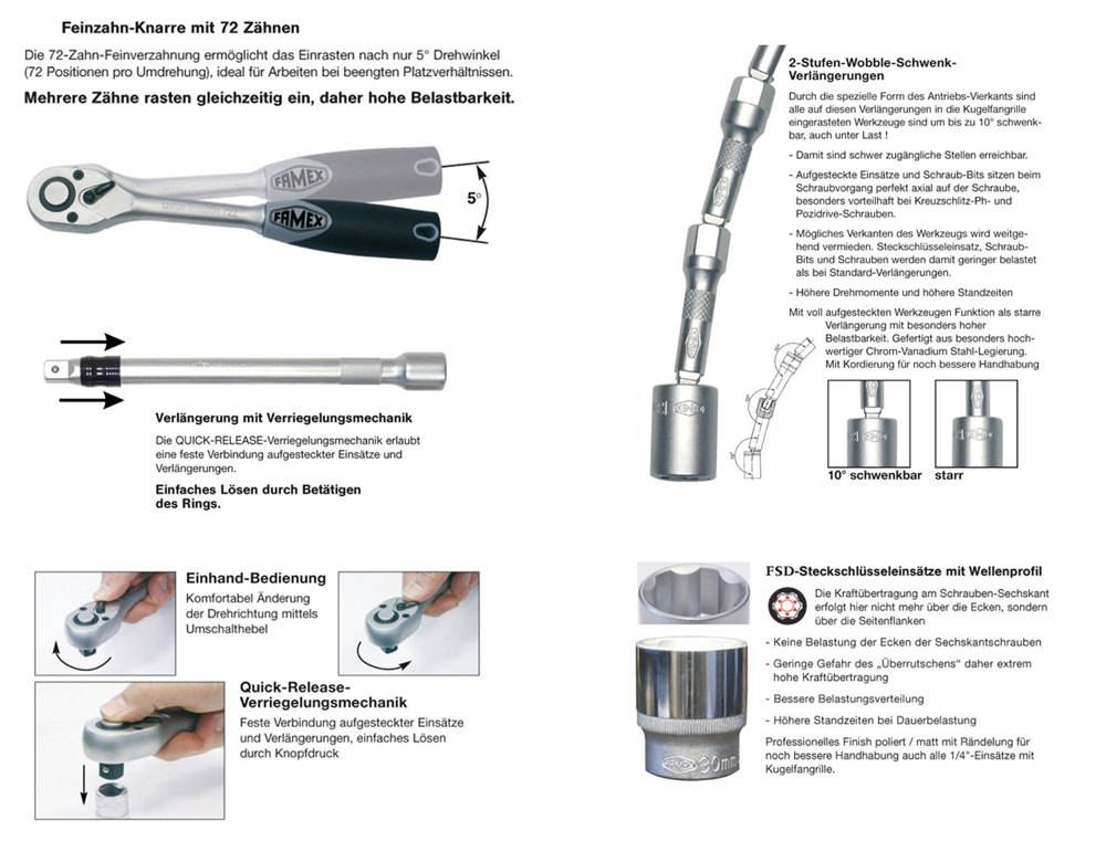 Famex Werkzeuge Werkzeuge Werkzeugkoffer Werkzeugkasten Steckschlussel Steckschlusselsatz Knarrenkasten Ratsche Alukoffer Universal Werkzeugkoffer Werkzeugsets Drehmomentschlussel Handwerkzeuge Werkzeugwagen Schraubenschlussel