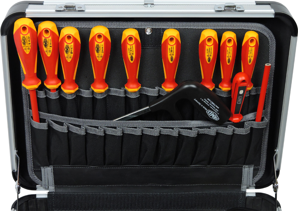günstig kaufen 436-10 online FAMEX Werkzeugkoffer Elektriker Alu Werkzeuge -