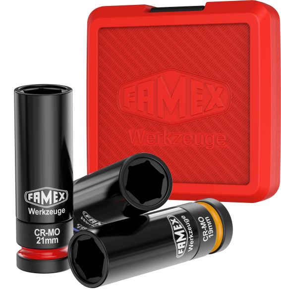 FAMEX 10807 Wheel Lug Nut Sockets, 3-pcs.