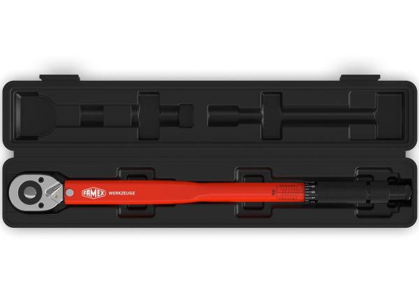 FAMEX 10877 torque wrench, 10 mm (3/8 inch) drive, 5-70 Nm, both directions