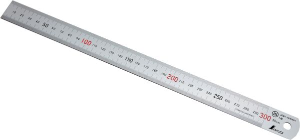 Shinwa 13013 Stainless steel ruler 30cm - 0,5mm scale- by Famex 12518