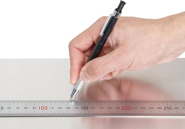 Shinwa 13048 Stainless steel ruler 100cm - 0,5mm scale- by Famex 12519