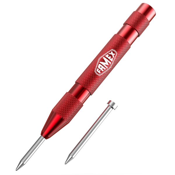 FAMEX 8242 Automatic Center Punch, HSS Steel Tip, 130 mm