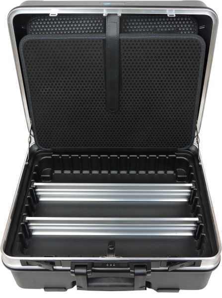 FAMEX 610 L ABS Schalenkoffer Größe 32l mit 2 Werkzeugpaletten,  leer