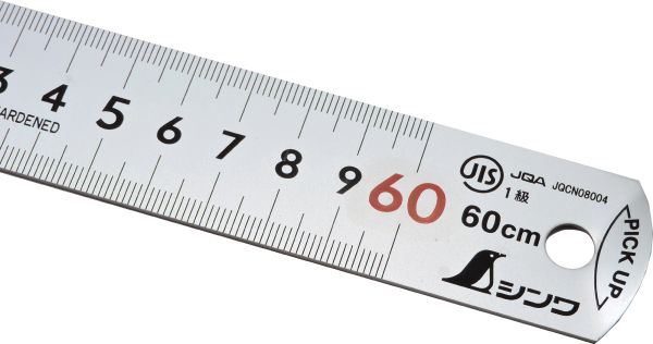 Shinwa 13137 Stainless steel ruler 60 cm - by FAMEX 12525