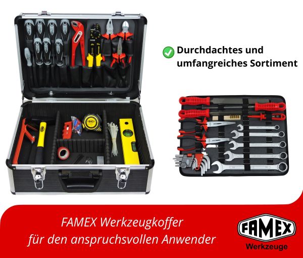 Werkzeugkoffer bestückt eingeräumt